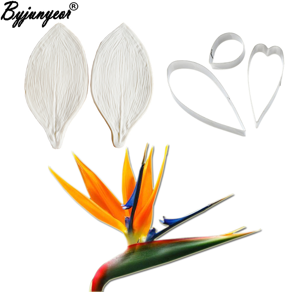 Bird Paradise Strelitzia - Duże Gumpaste Strelitzia ptaki raju silikonowe