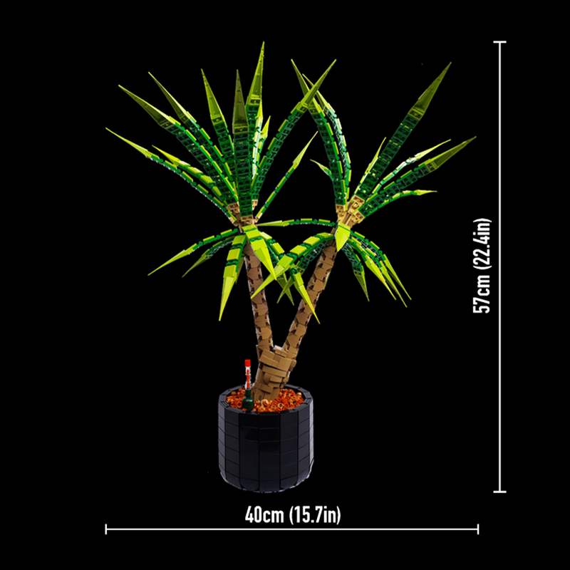 Dracaena Marginata - 1961 elementów MOC Dracaena Marginata Drzewo