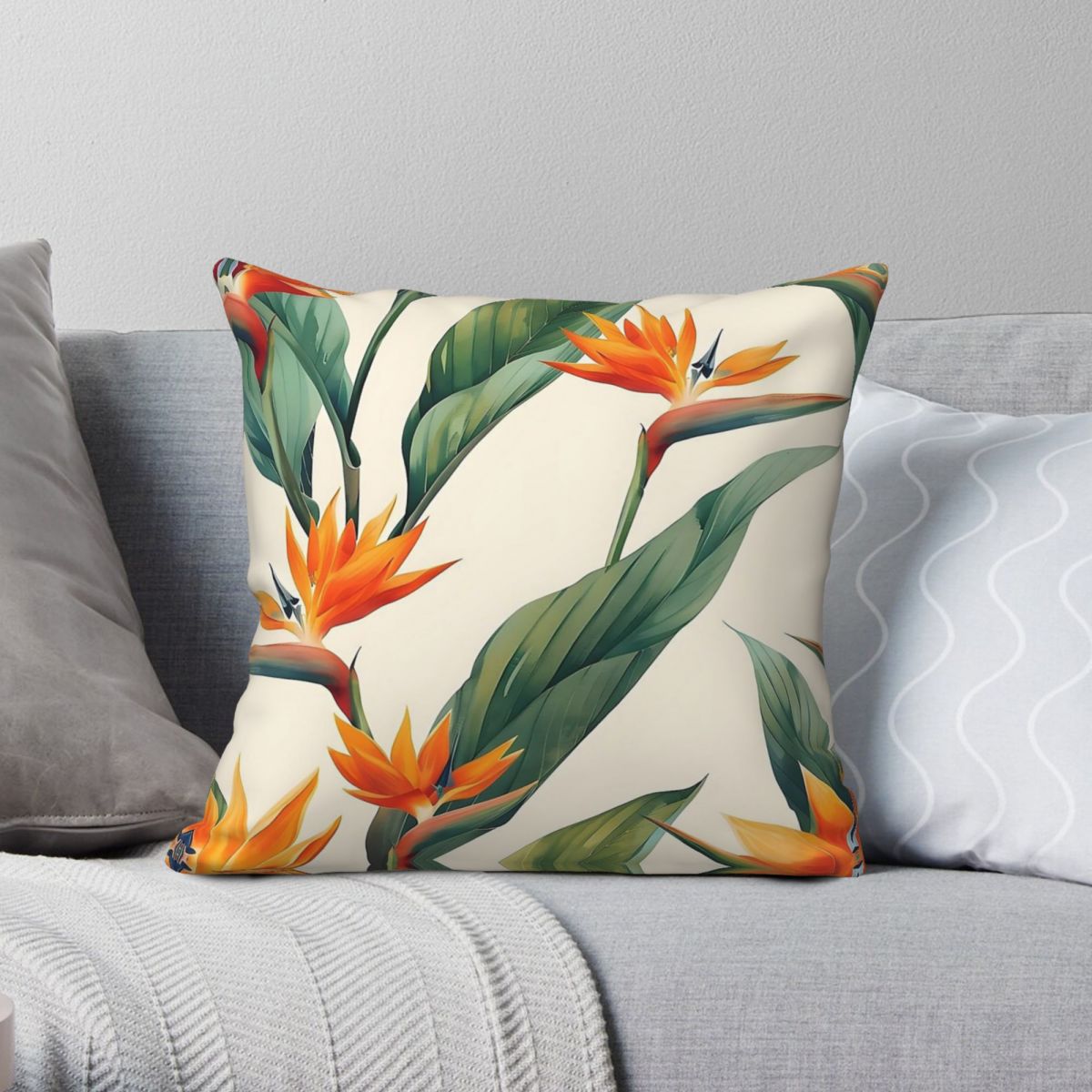 Kwadratowa poszewka na poduszk – Bird Paradise Strelitzia recenzja i cena