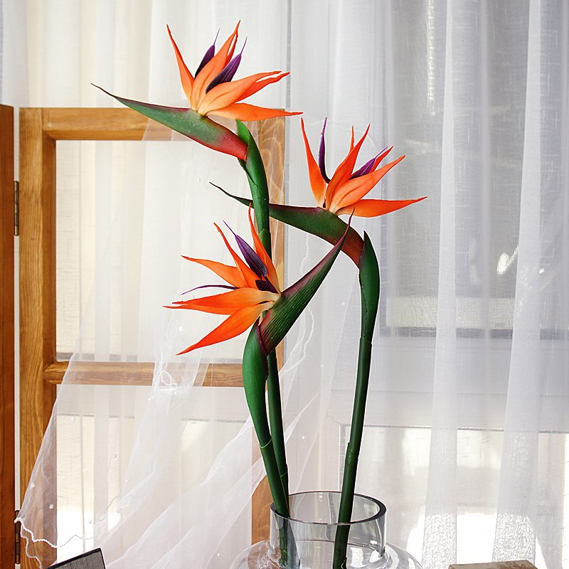 3 szt. Sztuczne kwiaty strelit – Bird Paradise Strelitzia recenzja i cena